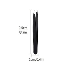 4pcs Stainless Steel Tweezers Set with Storage Box