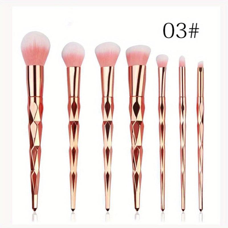 Colorful Makeup Brush Kit Soft Bristles for Eyeshadow Foundation Blush
