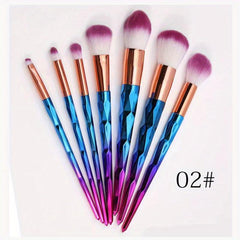 Colorful Makeup Brush Kit Soft Bristles for Eyeshadow Foundation Blush