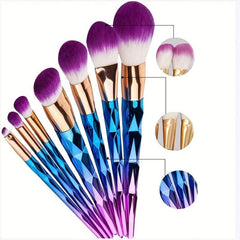 Colorful Makeup Brush Kit Soft Bristles for Eyeshadow Foundation Blush