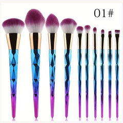 Colorful Makeup Brush Kit Soft Bristles for Eyeshadow Foundation Blush