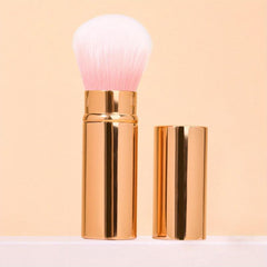 1pc Portable Retractable Makeup Brush Set Travel Face Blush Brush with Cap