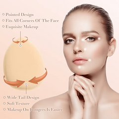 5PCS Mini Puff Makeup Finger Puff Set Sponge Concealer Foundation Detail Puff