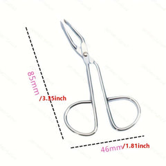Eyebrow Scissors Tweezer Set Straight Flat Tip Hair Plucker
