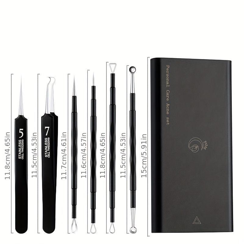 6pcs Fine Tip Blackhead Remover Tweezers for Acne