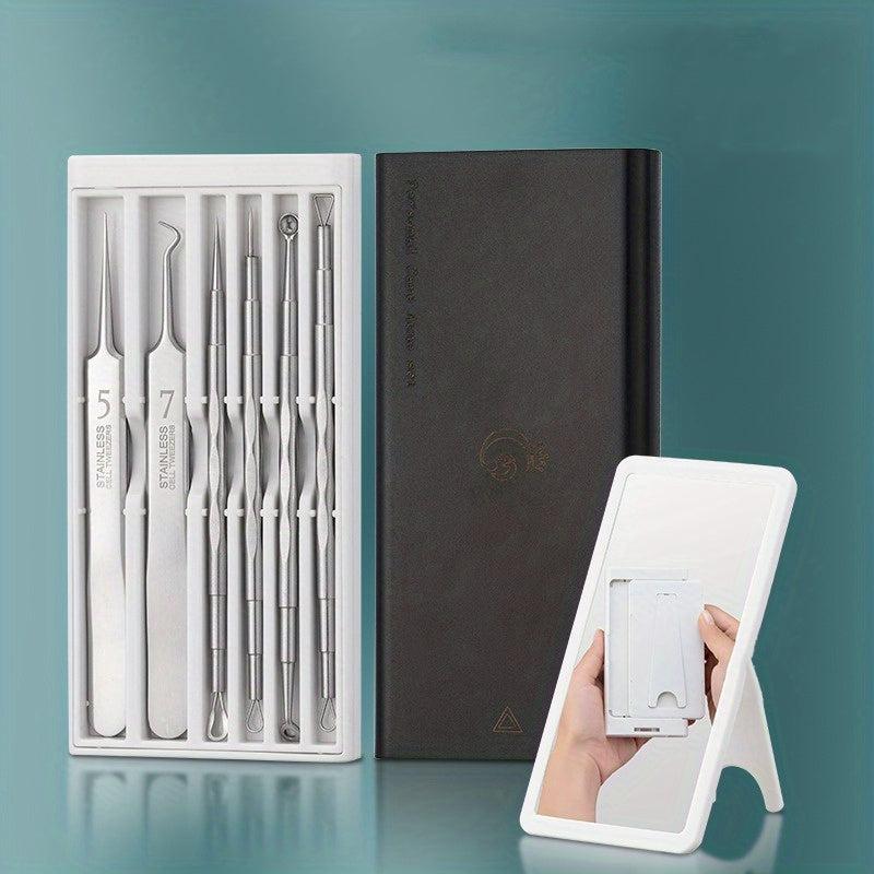 6pcs Fine Tip Blackhead Remover Tweezers for Acne
