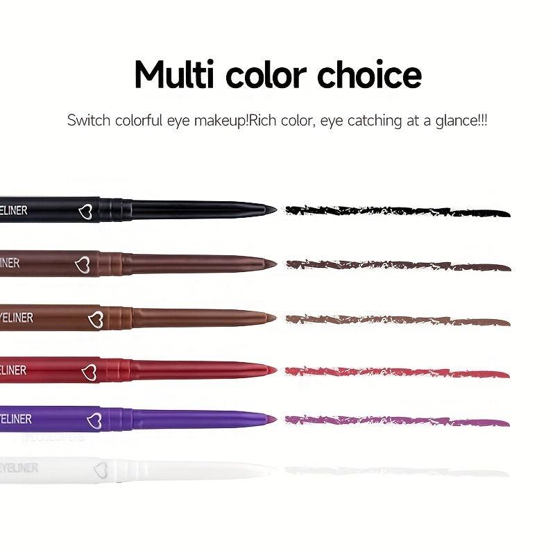 Waterproof Eyeliner Gel Pen - 6 Colors Smooth Proof and Rich