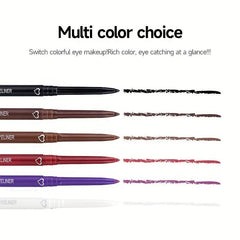 Waterproof Eyeliner Gel Pen - 6 Colors Smooth Proof and Rich