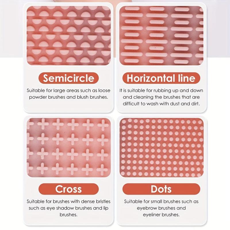 Silicone Makeup Brush Cleaning Mat - Easy Washing Tool