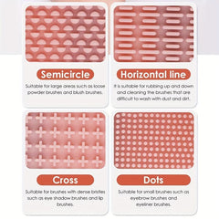 Silicone Makeup Brush Cleaning Mat - Easy Washing Tool