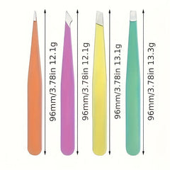 4Pcs Tweezers Set With Eyelashes Separator Comb Professional Anti rust Alloy