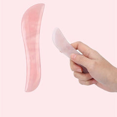 Natural Pink S Shaped Gua Sha Plate for Shoulder and Neck Scraper