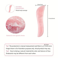 Natural Pink S Shaped Gua Sha Plate for Shoulder and Neck Scraper