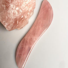Natural Pink S Shaped Gua Sha Plate for Shoulder and Neck Scraper