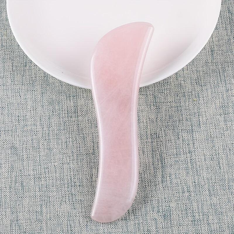 Natural Pink S Shaped Gua Sha Plate for Shoulder and Neck Scraper