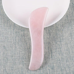 Natural Pink S Shaped Gua Sha Plate for Shoulder and Neck Scraper