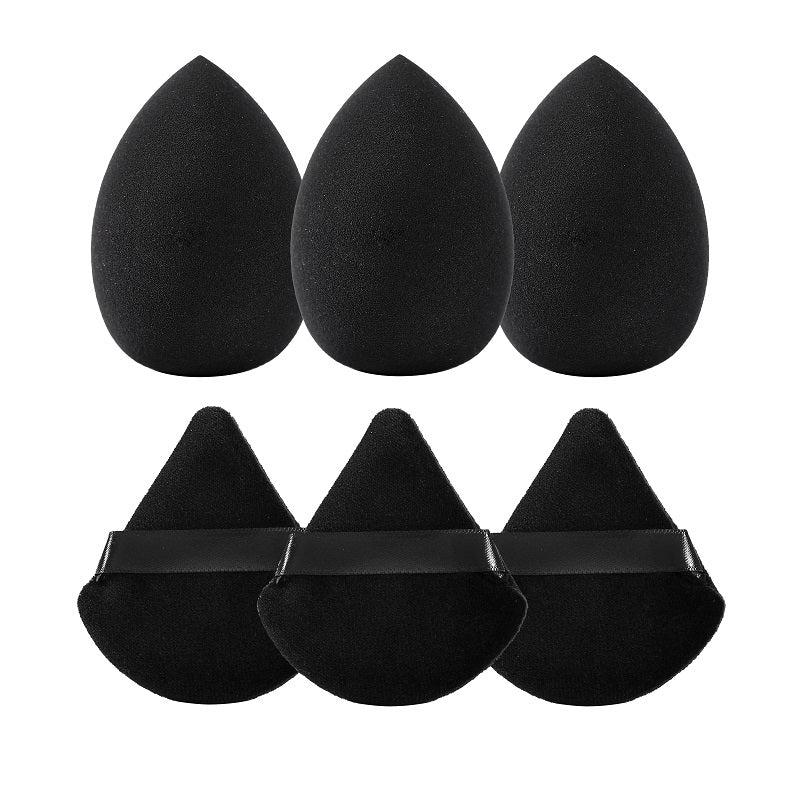 6pcs Makeup Sponge & Powder Puff, Wet And Dry Dual Use, Egg Shaped