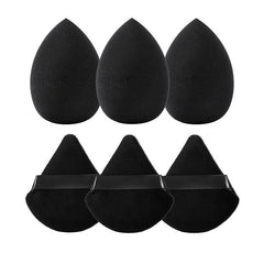 6pcs Makeup Sponge & Powder Puff, Wet And Dry Dual Use, Egg Shaped