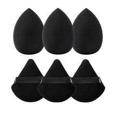 6pcs Makeup Sponge & Powder Puff, Wet And Dry Dual Use, Egg Shaped