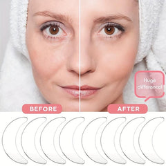 6 Silicone Eye Wrinkle Pads for Smoothing, Reusable Under Eye Patches