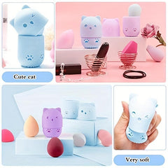 Shatterproof Silicone Cat Egg Rack & Sponge Holder