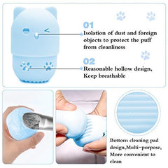Shatterproof Silicone Cat Egg Rack & Sponge Holder