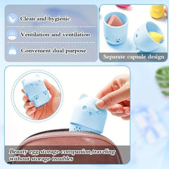 Shatterproof Silicone Cat Egg Rack & Sponge Holder