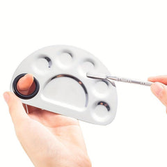 Makeup Mixing Palette Spatula Kit Stainless Steel Metal Mixing Tray With Spatula