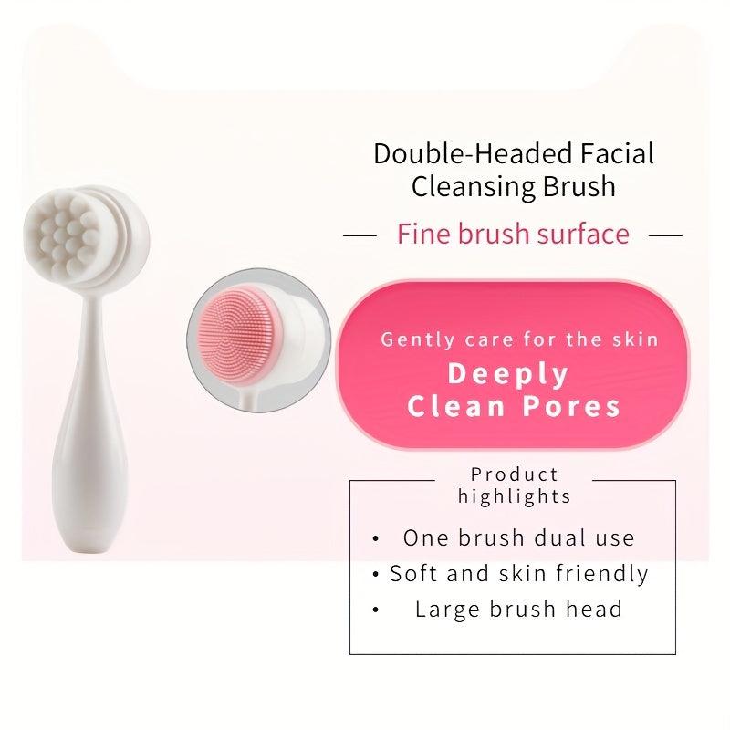 Facial Cleansing Brush Soft Bristles Silicone Facial Scrubber