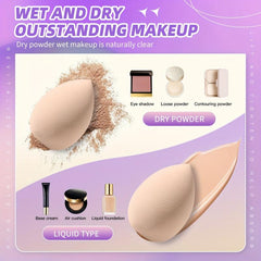 15pcs Mini Makeup Sponge Set for Wet and Dry Use - Ideal for Beginners