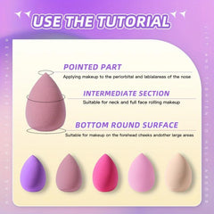 15pcs Mini Makeup Sponge Set for Wet and Dry Use - Ideal for Beginners