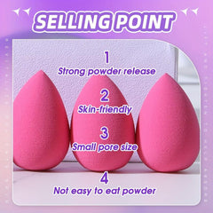 15pcs Mini Makeup Sponge Set for Wet and Dry Use - Ideal for Beginners