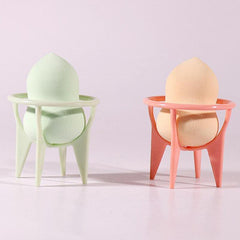 Sponge Puff Set with Stand Holder for Puffed Cakes and Cupcakes