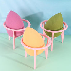 Sponge Puff Set with Stand Holder for Puffed Cakes and Cupcakes