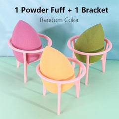 Sponge Puff Set with Stand Holder for Puffed Cakes and Cupcakes
