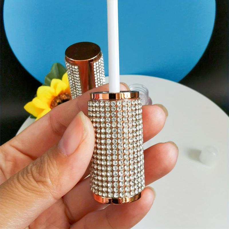 5ml Empty Lip Gloss Tube Crystal Clear Lip Balm Bottle with Brush Refillable