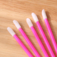 50 Pcs Disposable Hollow Lip Brush Mini Portable Lipstick Lip Gloss