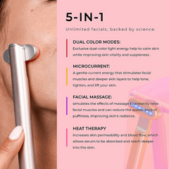5-in-1 Dual Facial Wand for Face and Neck Microcurrent Device