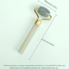 Natural Jade Roller For Face Massager Acrylic Handle Men Women Green
