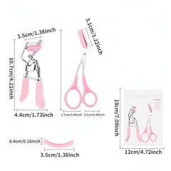 Eyebrow Scissors & Lash Curler Set with Comb