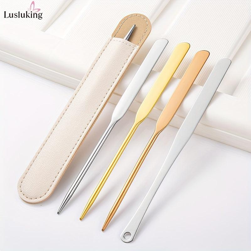 Liquid Foundation Stick Stainless Steel Nail Palette Stick