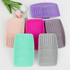 Makeup Brush Cleaning Mat - Portable Brush Cleaner Pad