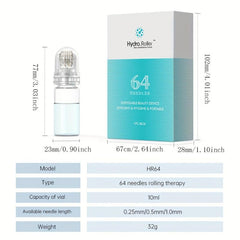 64pin Hydra Derma Roller 0.25mm 0.5mm 1.0mm Micro Needle Facial Tool