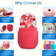 Ice Face Roller & Headband Set Reusable Face Massage Ice Mold