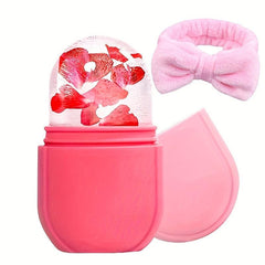 Ice Face Roller & Headband Set Reusable Face Massage Ice Mold