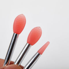 3Pcs Silicone Lip Balms Brush Set Lipstick Cosmetic Makeup Brushes
