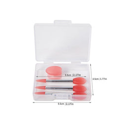 3Pcs Silicone Lip Balms Brush Set Lipstick Cosmetic Makeup Brushes