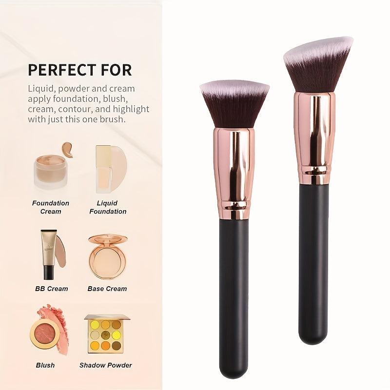 Kabuki Foundation Brush & Makeup Sponge Set - Face Makeup Beauty Tool