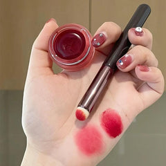 Portable Lip Brush Round Head Synthetic Soft Bristles Makeup Tool