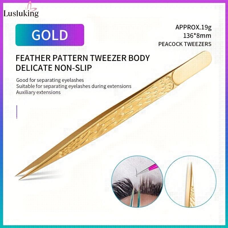 4pcs Stainless Steel Eyelash Extension Tweezers High Precision Straight Lash